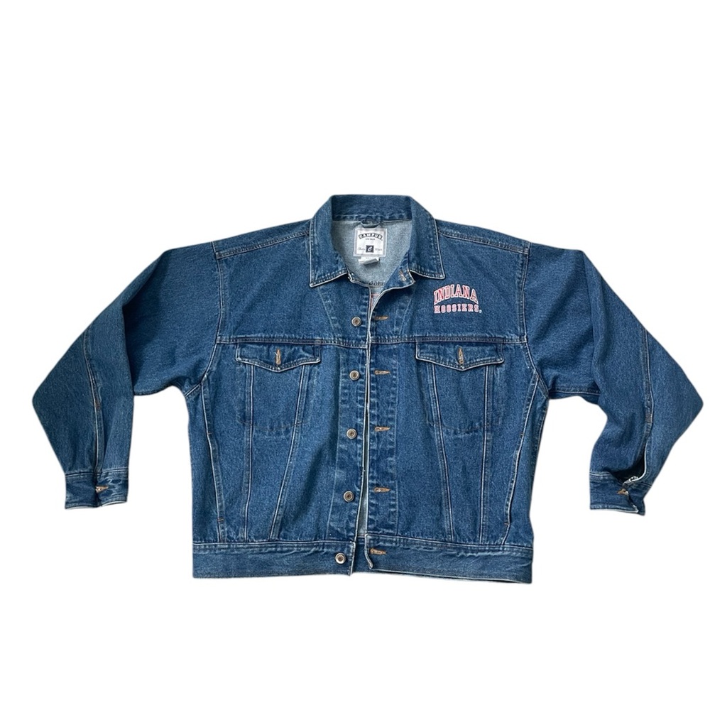 Vintage 80s Indiana University Hoosiers Denim Jacket